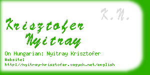 krisztofer nyitray business card